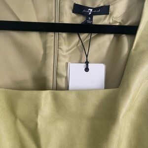 7 for all mankind faux leather mini dress